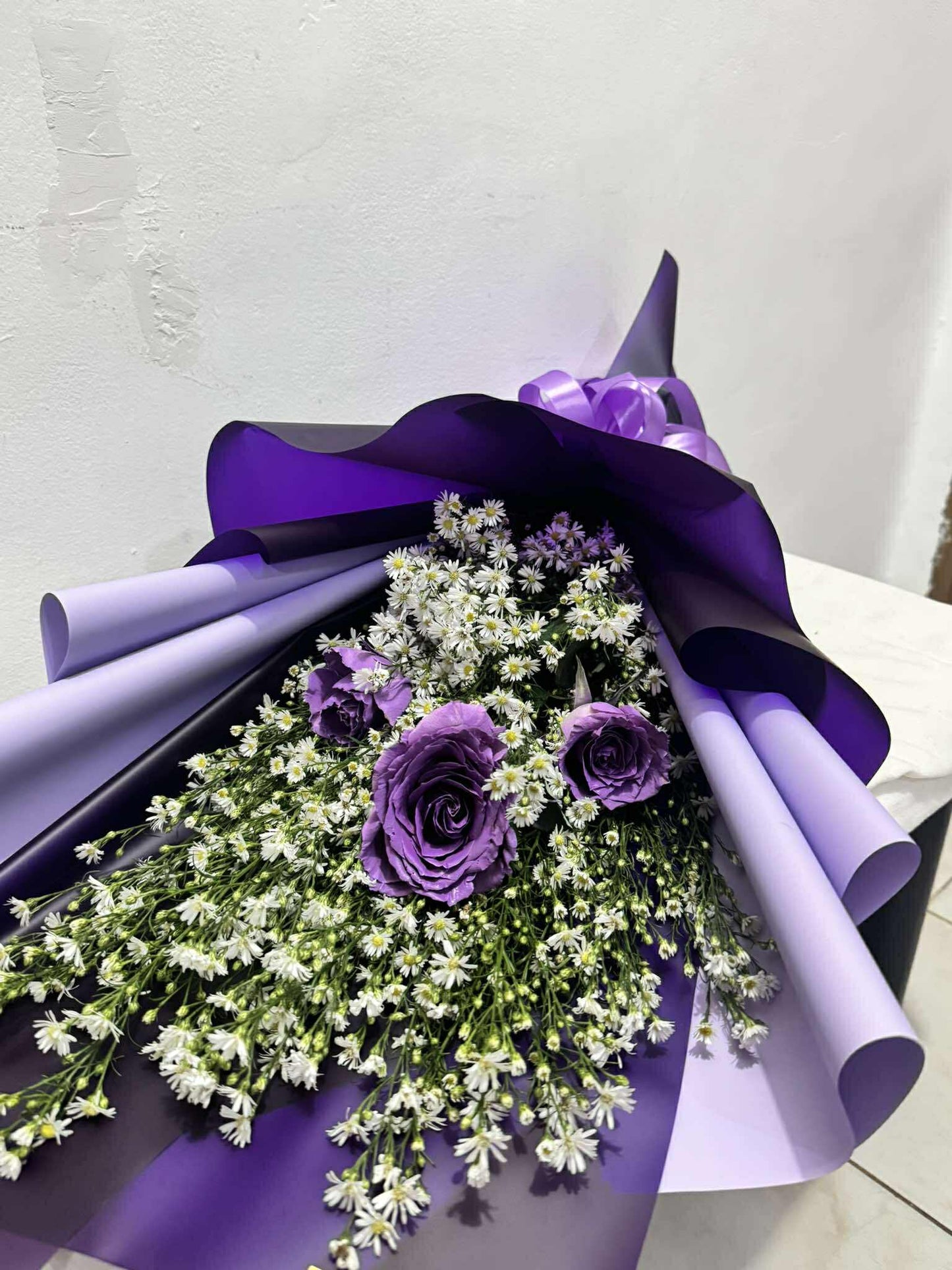 3 Stems -purple spray