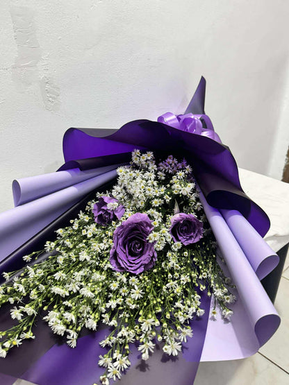 3 Stems -purple spray