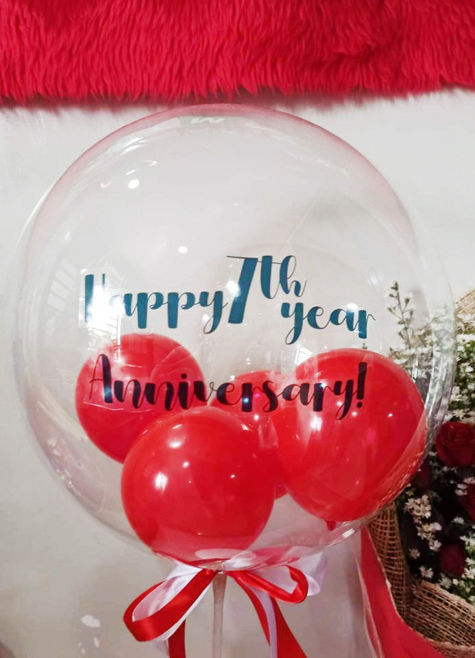 Bobo Transparent Balloon - Red