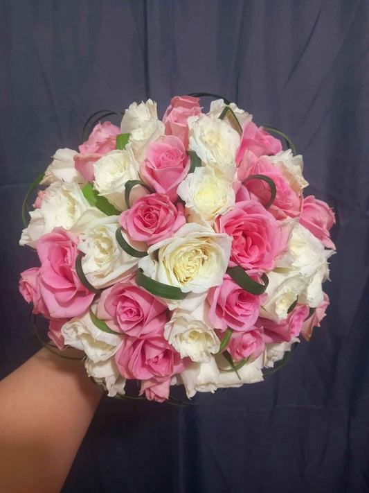 Bridal Bouquet - Lara pink and white