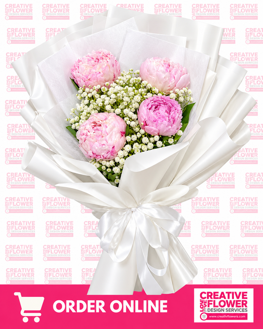 PEONY - 4 STEMS IN PINK