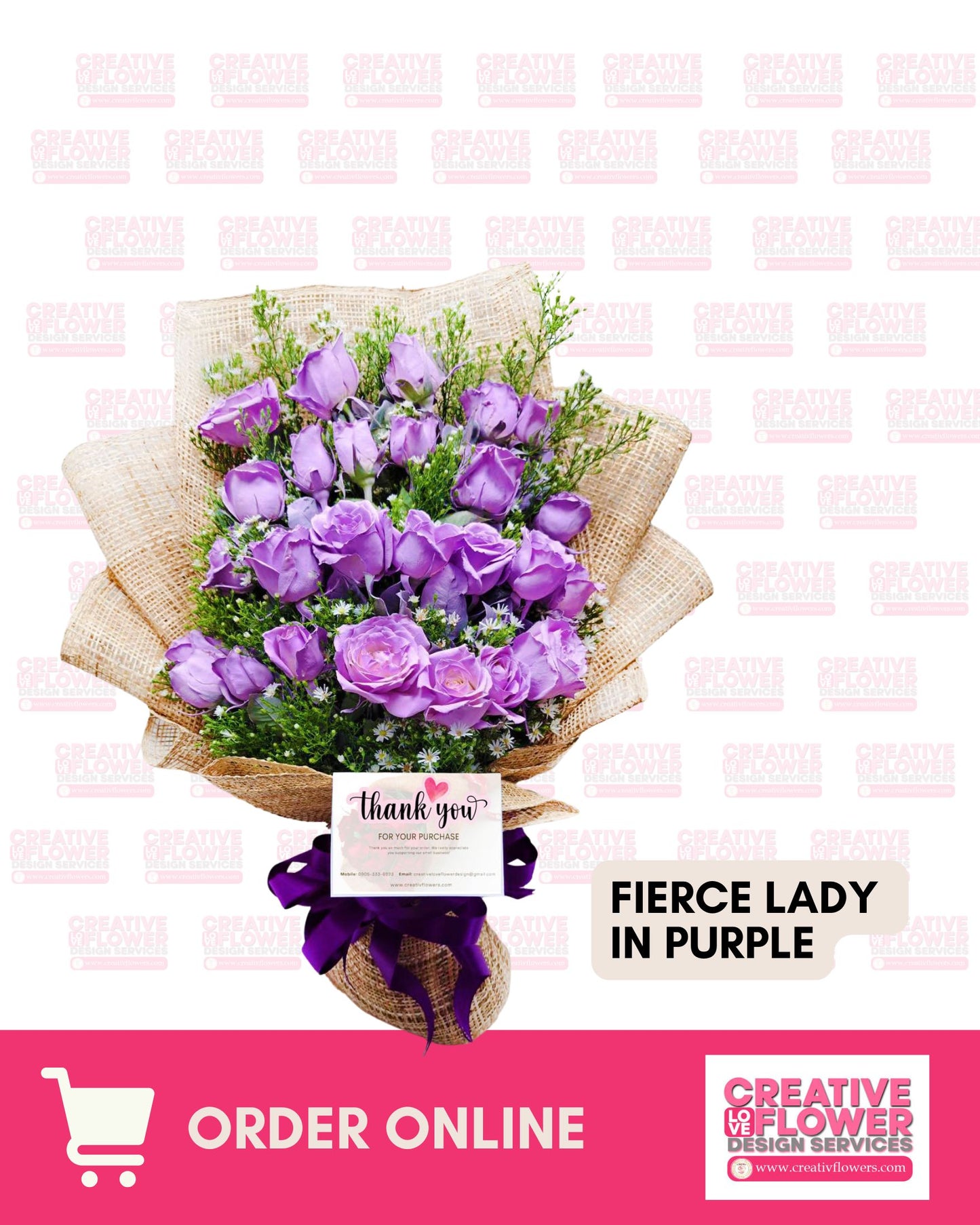 2 dozen - Fierce Lady in Purple