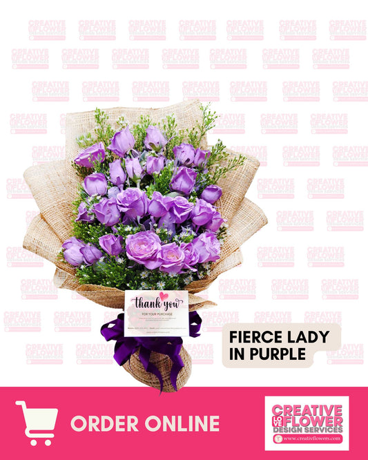 2 dozen - Fierce Lady in Purple