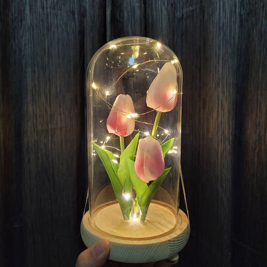 Tulips Light Glass Dome