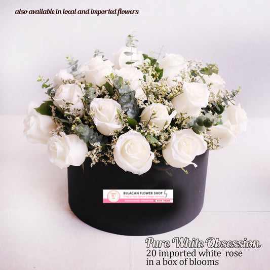 Box of Blooms - 20 White Purity