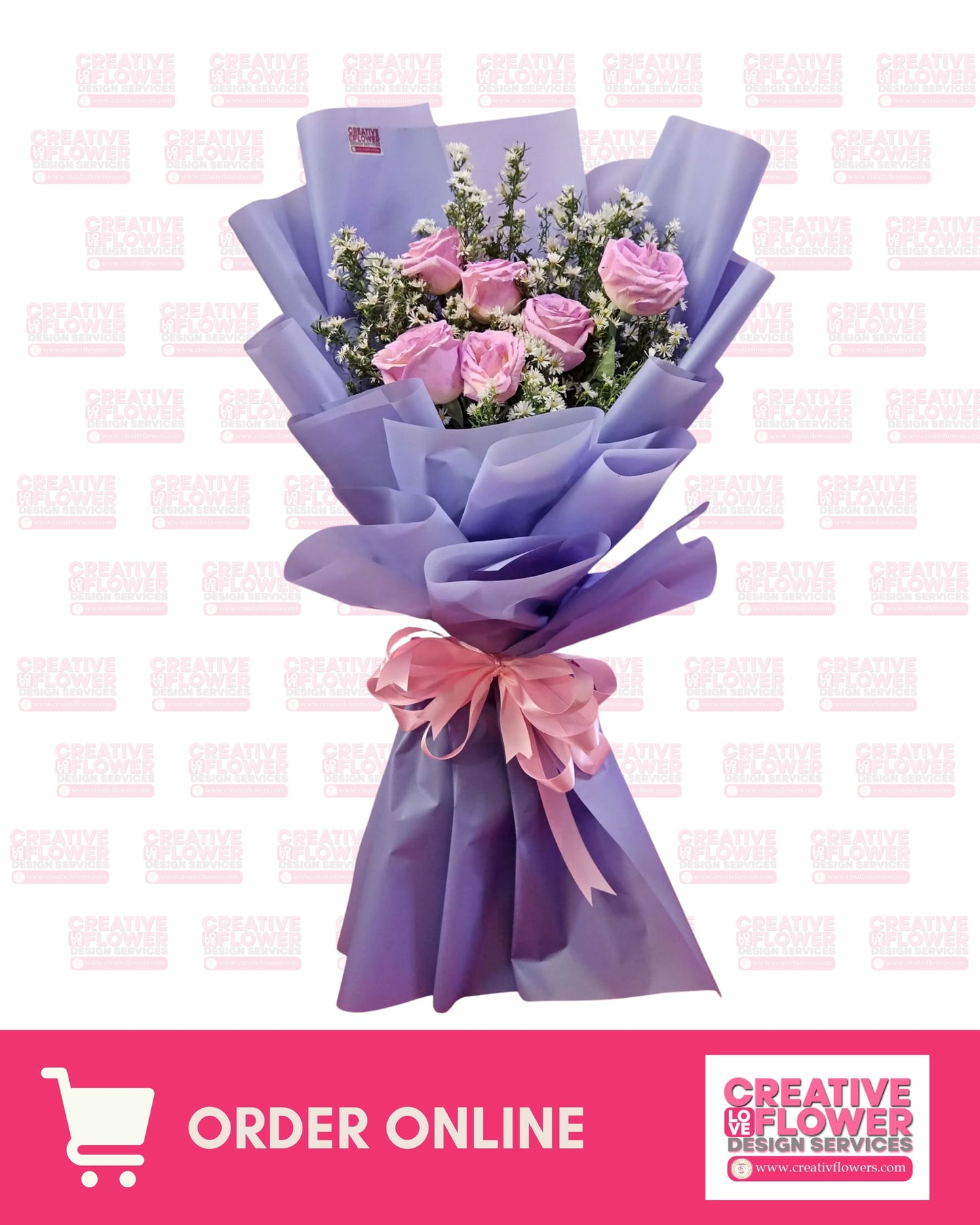 6 Stems Lilac and Fancy