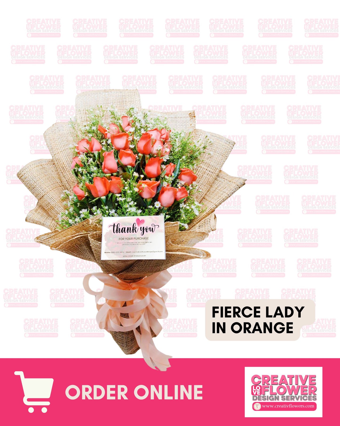 2 dozen - Fierce Lady in Orange