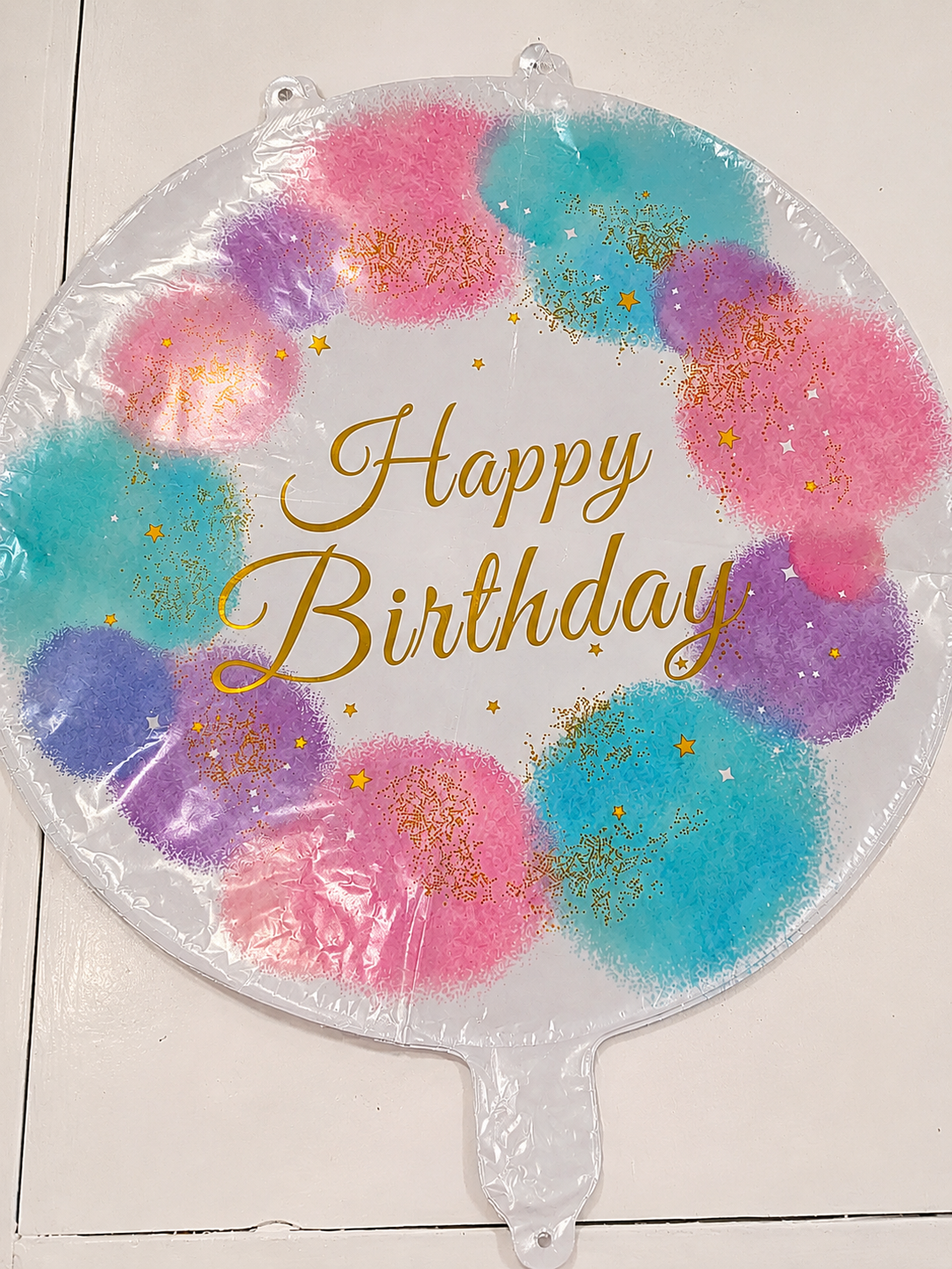 Happy Birthday Rainbow Circle Foil Balloon