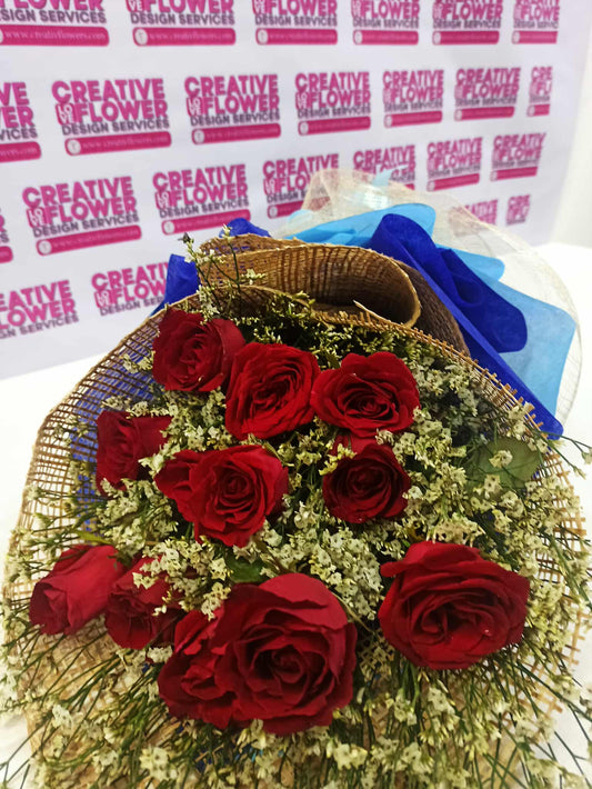 1 dozen - Red on Blue