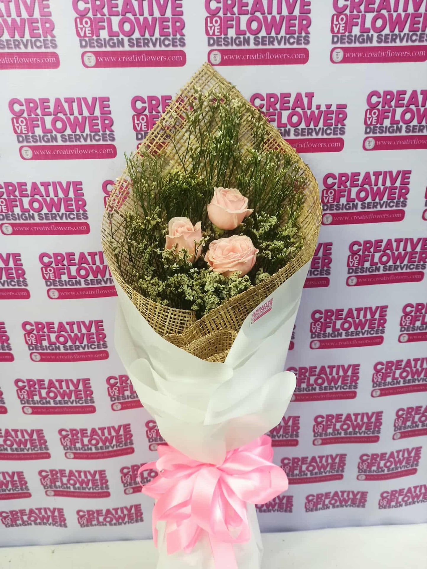 3 Stems Cute on Pink