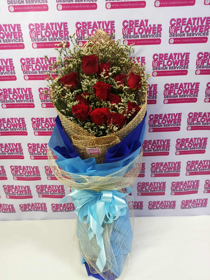 1 dozen - Red on Blue