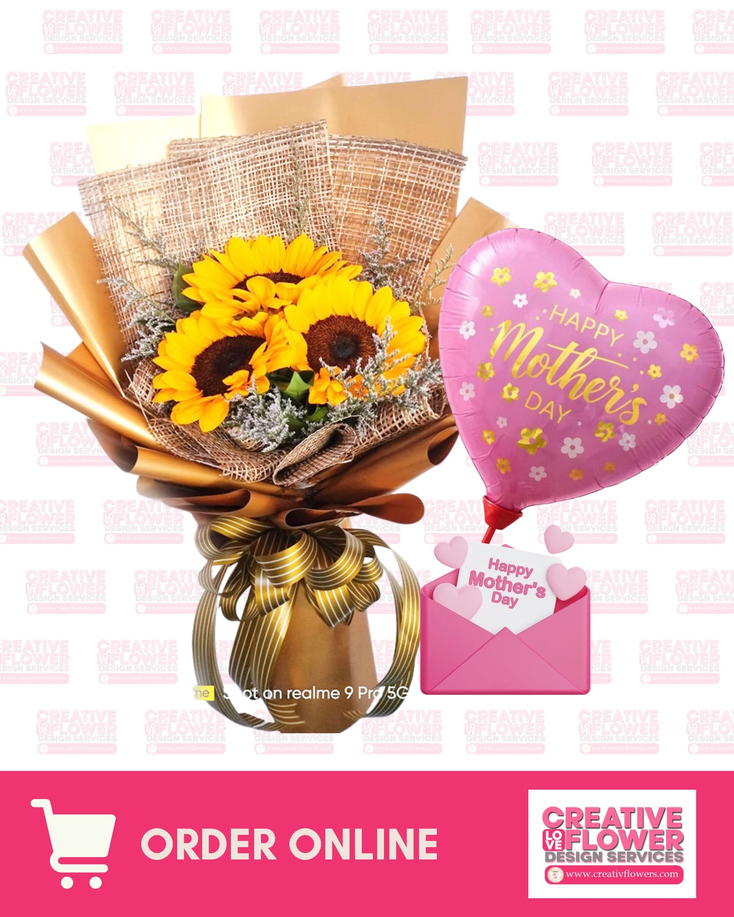 SUNFLOWER - TRI GOLDY (3 stems)