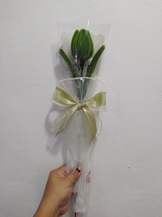 Handmade - Green Single Tulips