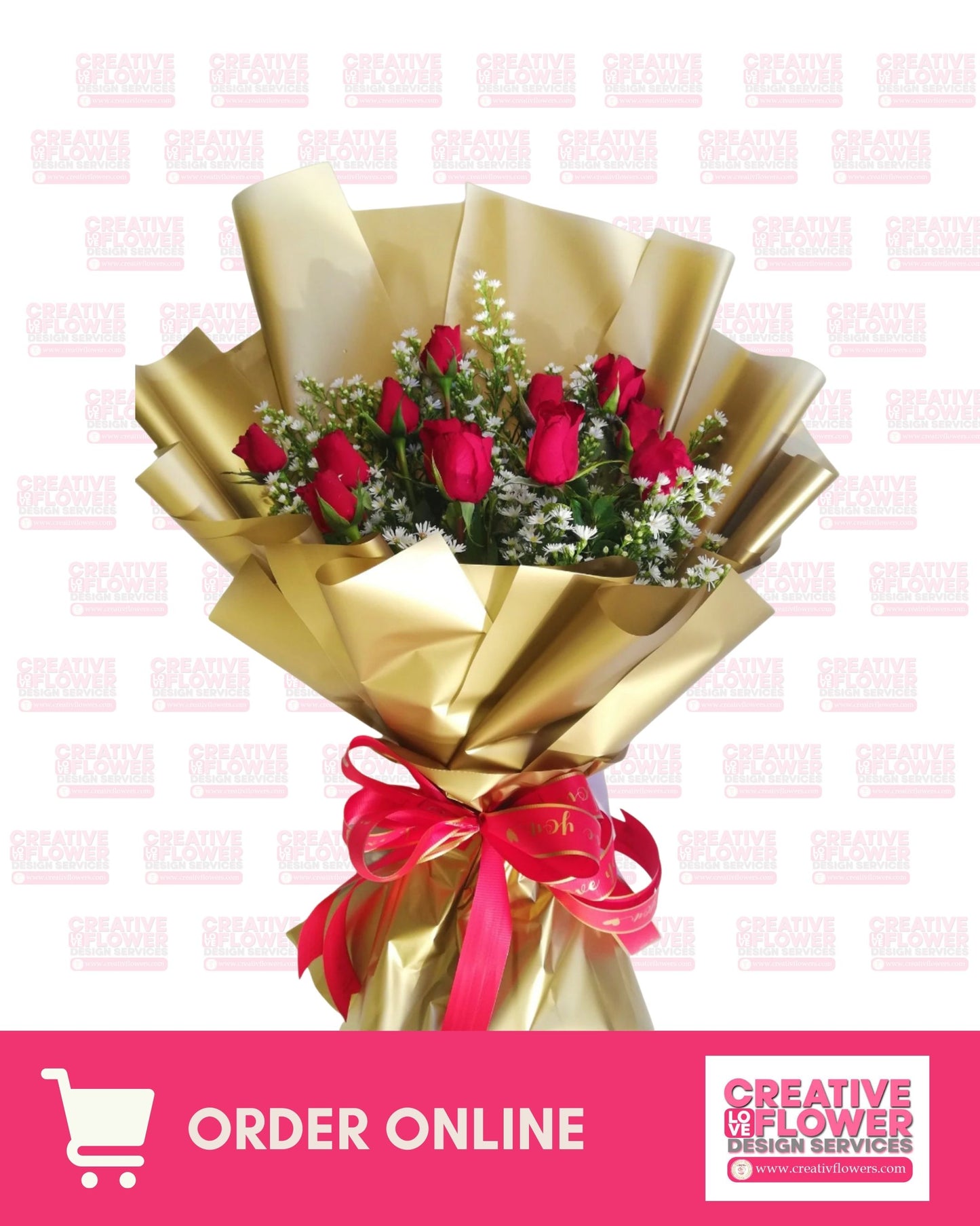 1 dozen - Golden wrapp love