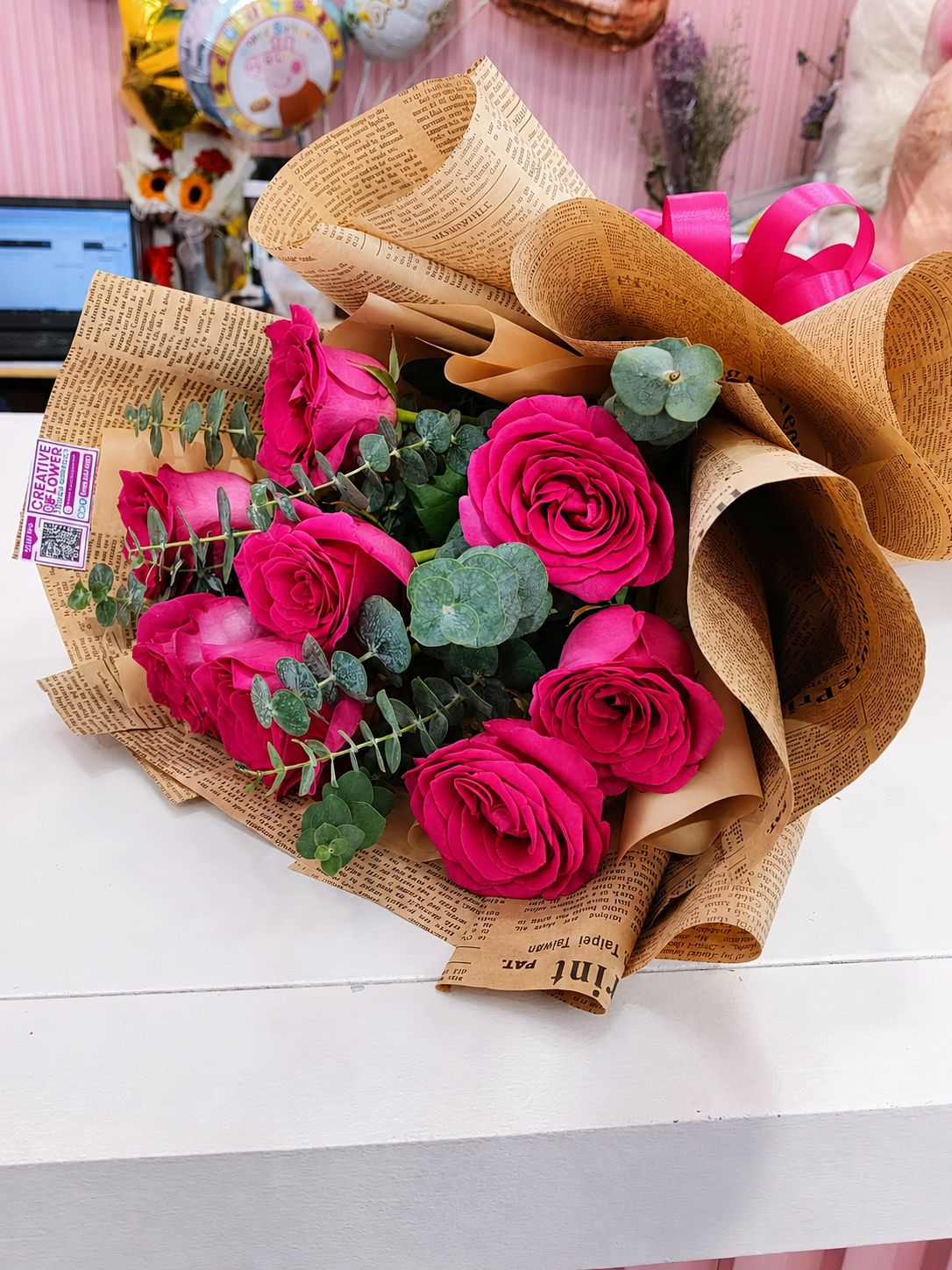 8 Stems- Fuchsia imported