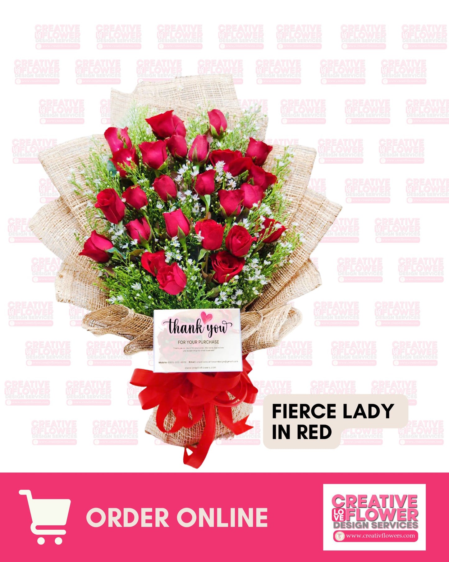 2 dozen - Fierce Lady in Red