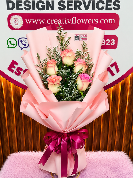 5 stems blushy fine