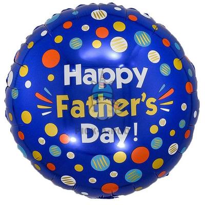 Happy Father's Day Foil Balloon - Blue dot