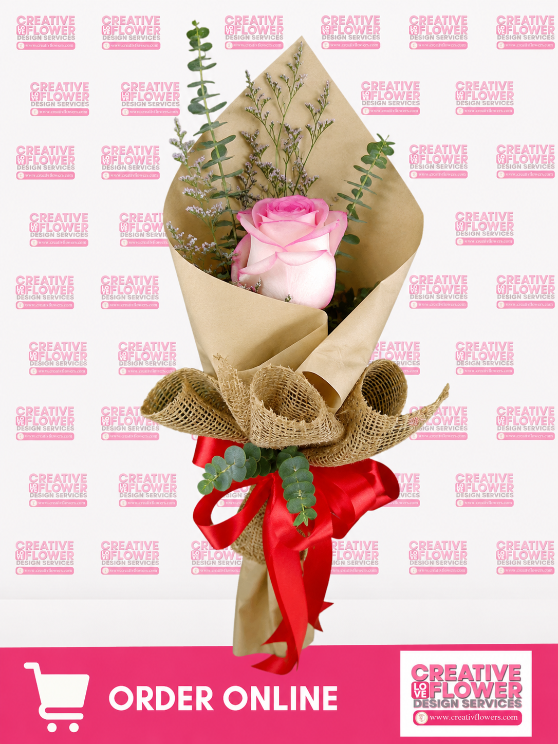 1 Stems imported Pink two tone