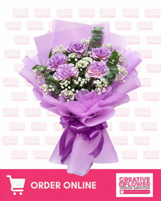 Carnation - 6 purple-let