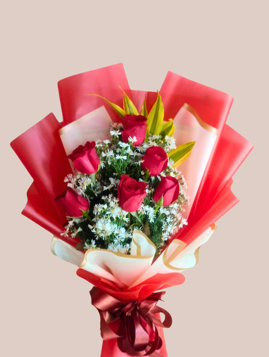 Passion Wrapped – Half-Dozen Roses