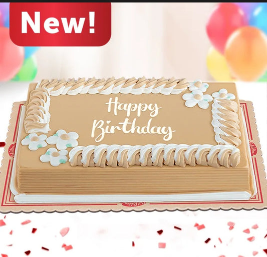 Creamy Caramel Dedication Cake -Regular Size 8x12