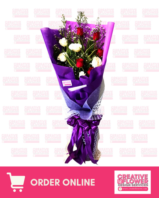 1 dozen - Purple and Mix