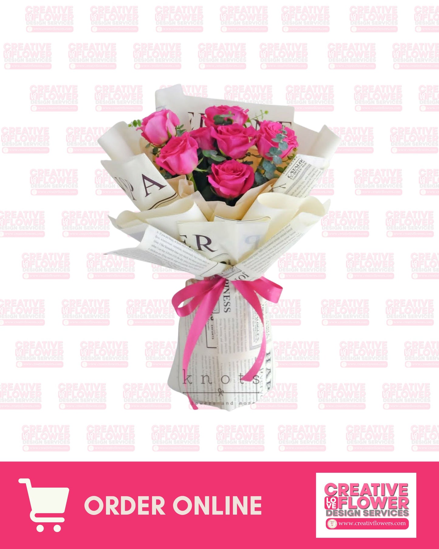8 Stems- Fuchsia imported