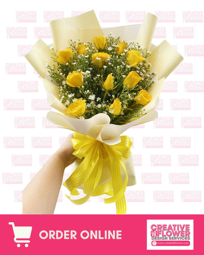 1 dozen - Yellow spray vibes