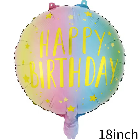 Happy birthday Rainbow Gradient foil balloon