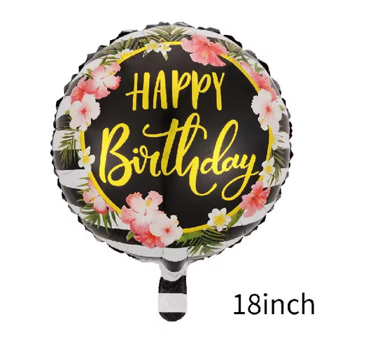 Happy birthday Floral 🌺 foil balloon