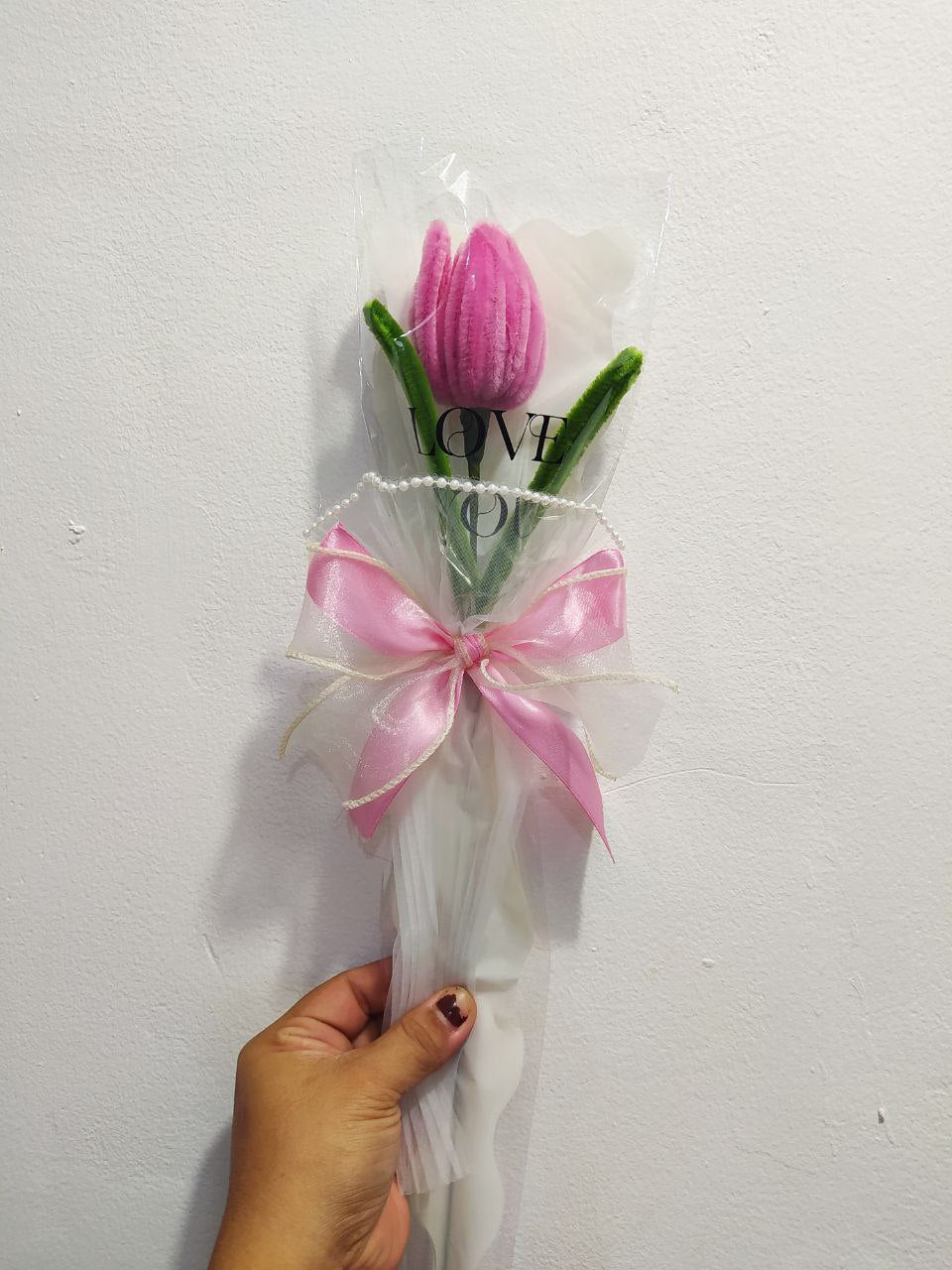 Handmade - Pink Single Tulips