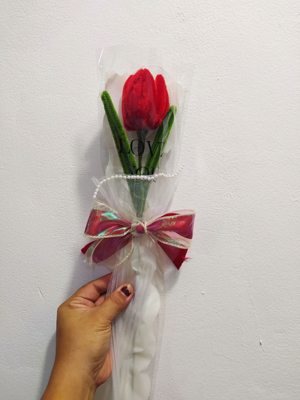 Handmade - Red Single Tulips