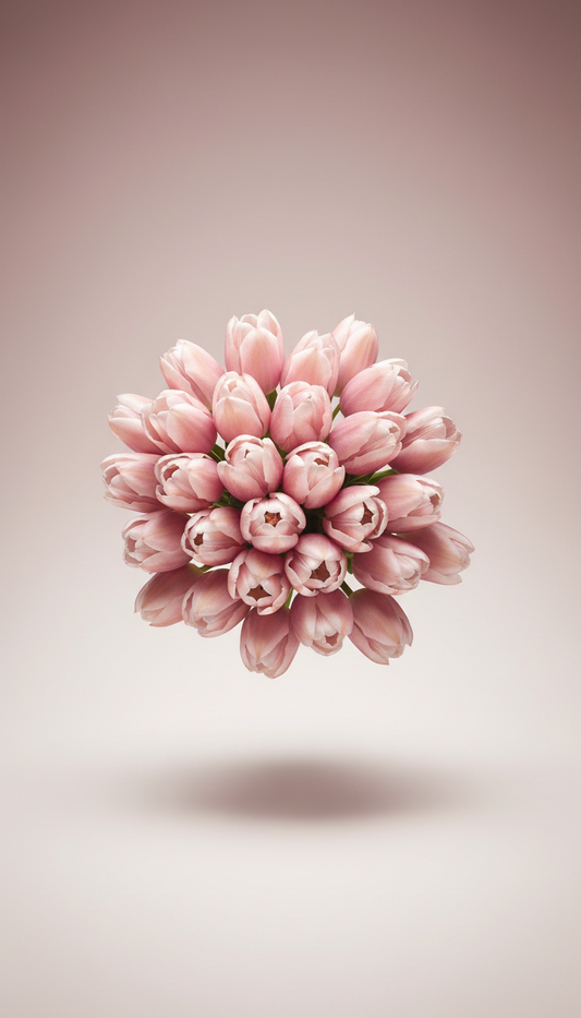 Blush Rose Cluster Vase