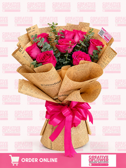 8 Stems- Fuchsia imported