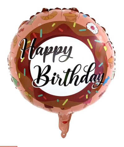 Happy Birthday Donut Foil Balloon