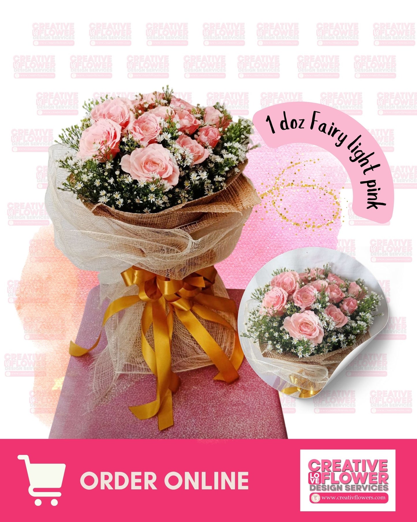 1 dozen -  Fairy Light Pink