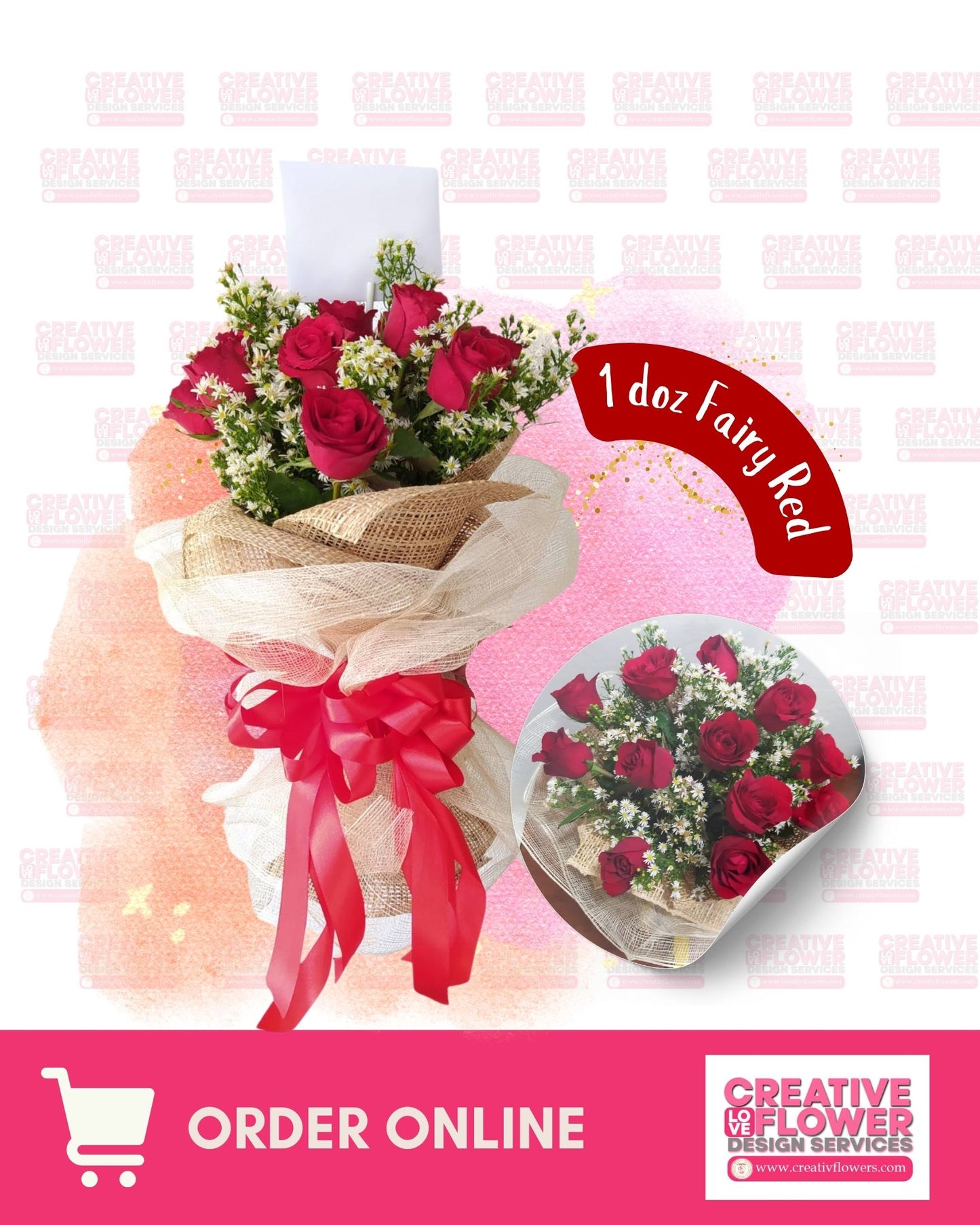 1 dozen -  Fairy Red