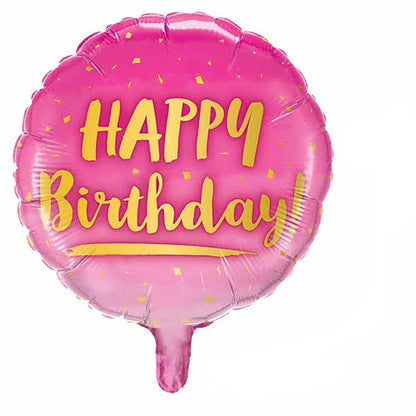 Balloon - Happy Birthday Pink