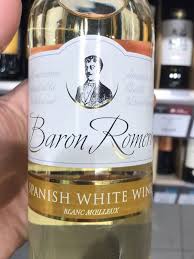 Wine - WHITE WINE IMPORTED BARON ROMERO SPANISH WHITE WINE BLANC MOELLEUX 10.5% VOL 750ML