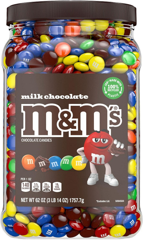 M&M's Milk Chocolate Jar Pantry Size 62oz