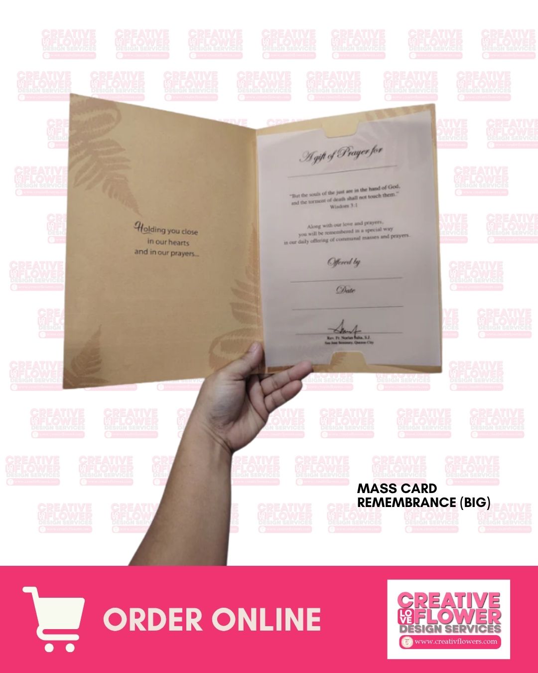 Mass card - Remembrance (big)