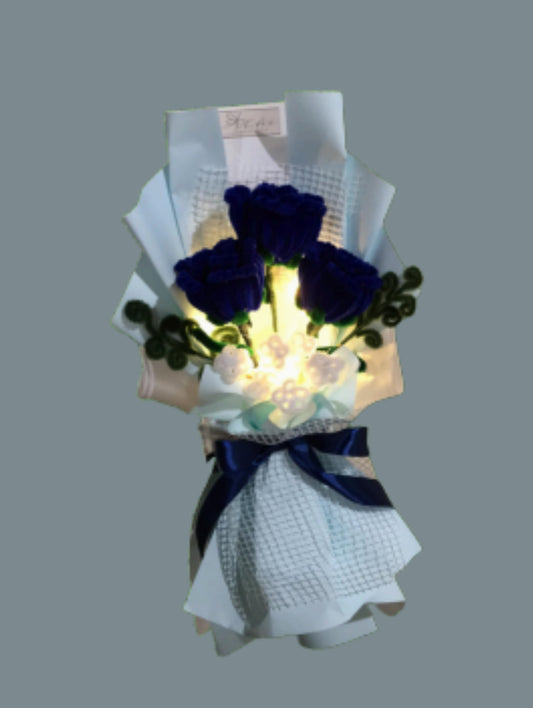 Midnight Whimsy – Black Fuzzy Wire Bouquet