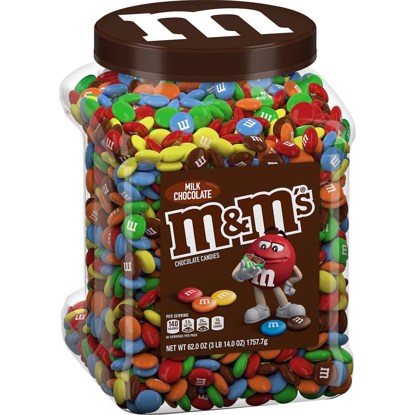 M&M's Milk Chocolate Jar Pantry Size 62oz