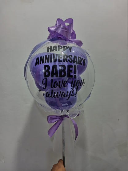 Bobo Balloon - Purple with Bow