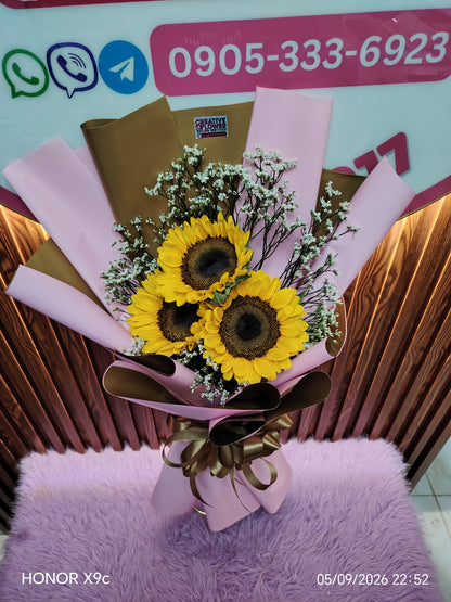 SUNFLOWER - TRI SWEETNESS (3 stems)