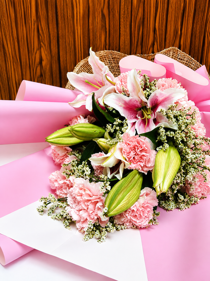 Carnations mix Stargazer Bouquet