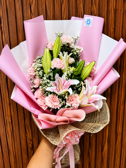 Carnations mix Stargazer Bouquet