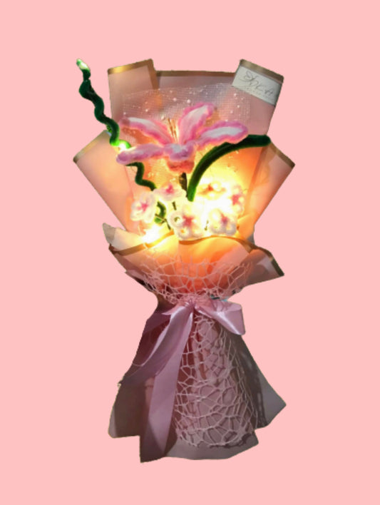 Blush Lily Fuzz Bouquet