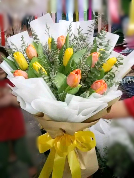 Golden Sunrise – 12 Tulips